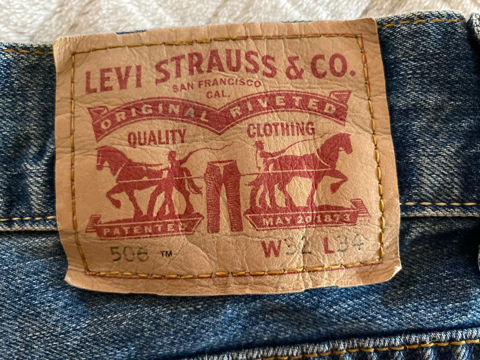 Calça jeans Levi’s 506 W32 L34 azul denim corte reto vintage masculina – photo 3